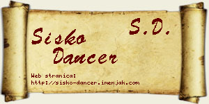 Sisko Dancer vizit kartica